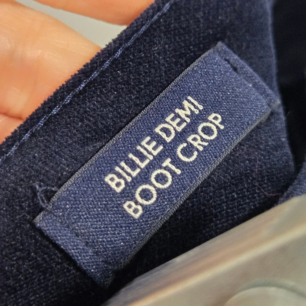 J Crew Billie Demi Boot Crop Velvet Corduroy Pants Navy Blue Size 23 Indie